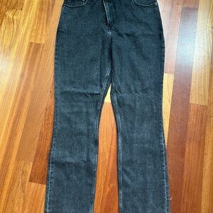 Abercrombie & Fitch Faded Black Women's Straight Leg Jeans